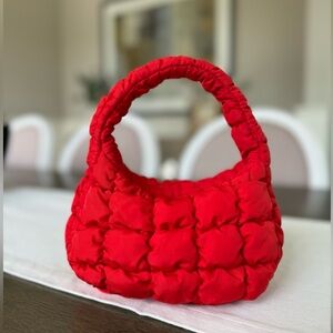 COS Quilted Micro Mini Bag Red